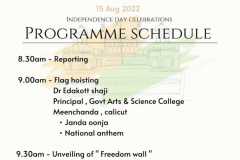 Programme schedule